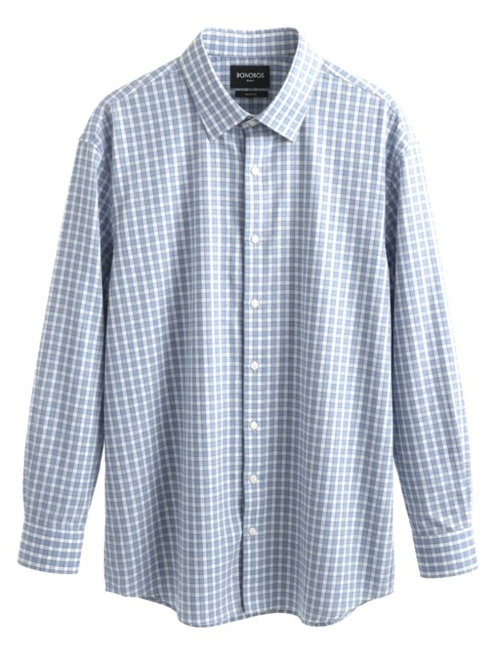 Bonobos Jetsetter Dress Shirt 21x39 3XL Stretch Blue White Smart Casual Classic